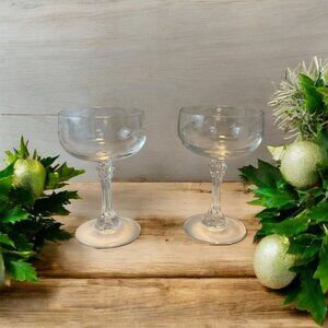 Vintage Princess House PAIR Bordeaux Tall Sherbet Champagne Wine! 5 1/2" VGUC